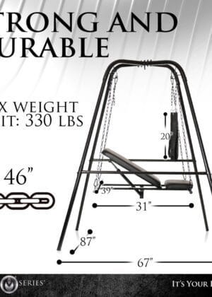 Throne Adjustable Sex Swing with Stand