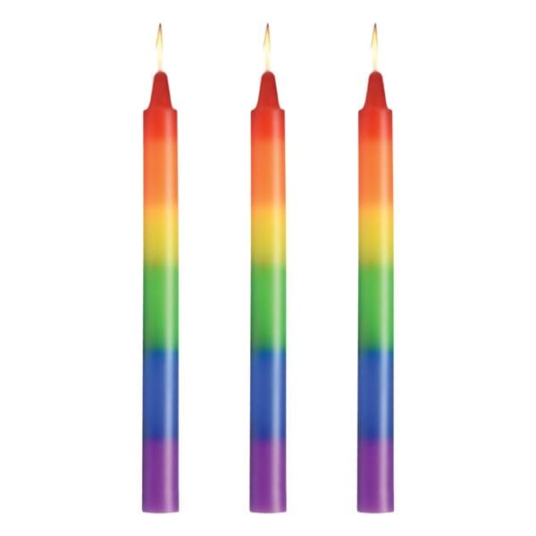 Pride Candles Rainbow Drip Candle Set of 3