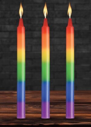 Pride Candles Rainbow Drip Candle Set of 3