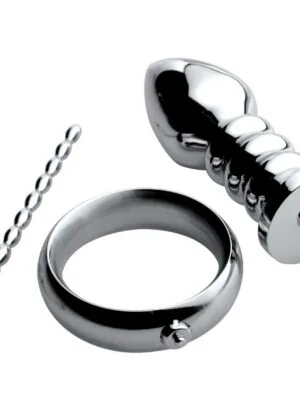 Zeus Deluxe Series Voltaic For Him Stainless Steel Male E-stim Kit