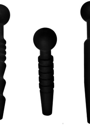 Dark Rods 3 Piece Silicone Penis Plug Set