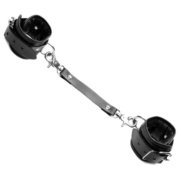 Strap Linked Bondage Cuffs - Wrist Strap Linked Bondage Cuffs - Wrist