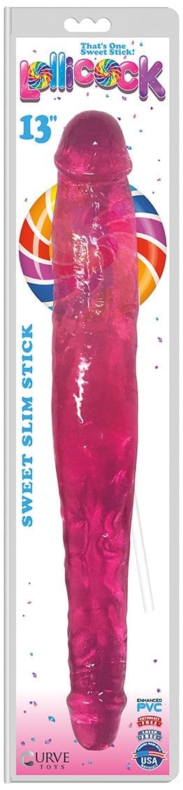 Lollicock Sweet Slim Stick Double Dildo - Pink Lollicock Sweet Slim Stick Double Dildo - Pink