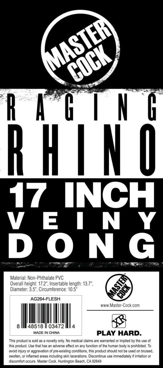 Raging Rhino 17 Inch Veiny Dildo - Flesh Raging Rhino 17 Inch Veiny Dildo - Flesh