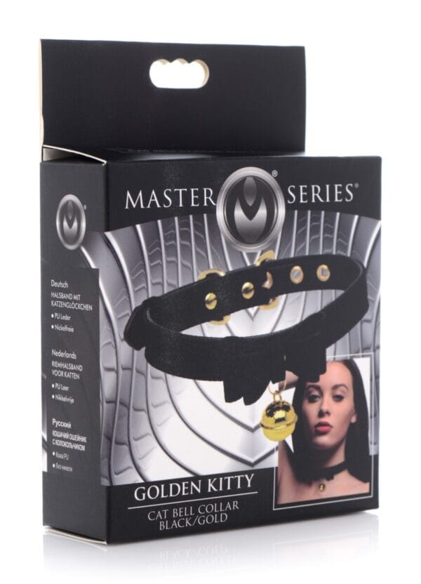 Golden Kitty Cat Bell Collar - Black/Gold Golden Kitty Cat Bell Collar - Black/Gold