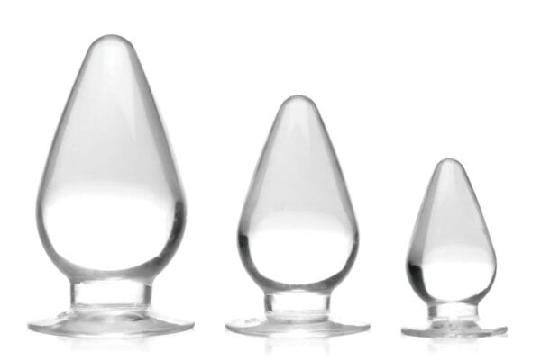Triple Cones 3 Piece Anal Plug Set - Clear Triple Cones 3 Piece Anal Plug Set - Clear