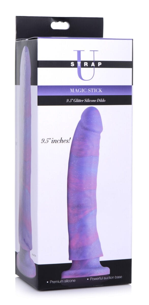 Magic Stick Glitter Silicone Dildo - 9.5 Inch Magic Stick Glitter Silicone Dildo - 9.5 Inch