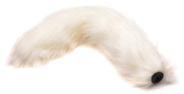Small Anal Plug with Interchangeable Fox Tail - White Small Anal Plug with Interchangeable Fox Tail - White