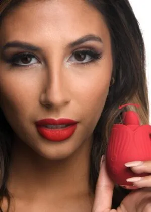 10X French Rose Licking and Vibrating Stimulator