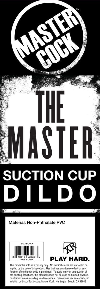 The Master Suction Cup Dildo - Black The Master Suction Cup Dildo - Black
