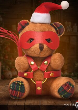 Holiday Bondage Bear Keychain - Brown