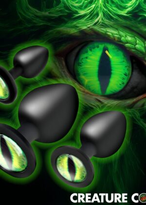 Creature Eyes Green Eye Silicone Butt Plug Set