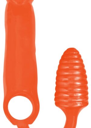 XXXPander Sheath with Ribbed Plug - Orange