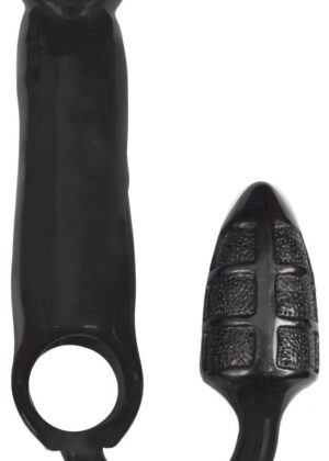 XXXPander Sheath with Double Textured Plug - Black