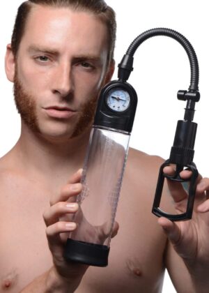 Trigger Penis Pump with Built-in Pressure Gauge
