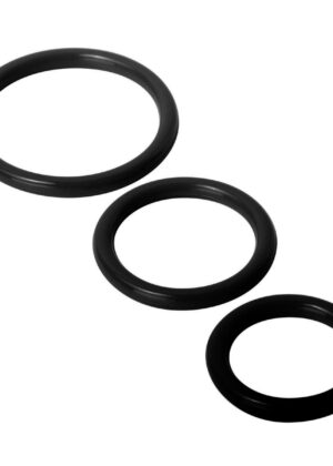 Trinity Silicone Cock Rings Black