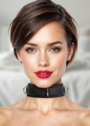 Neoprene Bondage Collar with D-Rings