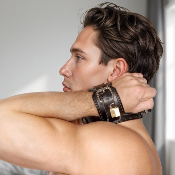 Strict Leather Wrist to Neck Restraint Strict Leather Wrist to Neck Restraint