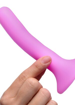 Pink Silicone Strap-On Dildo - Small