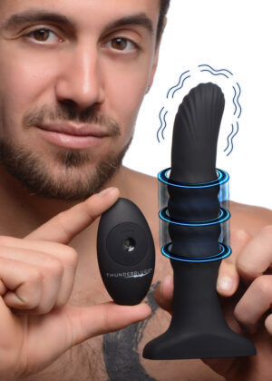 Sliding Shaft Silicone Anal Vibrating Plug