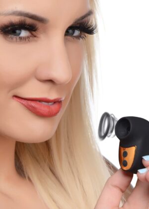 12X Mini Silicone Clit Stimulator - Black