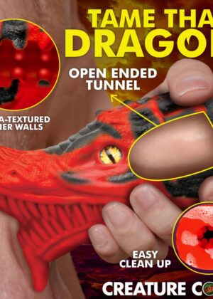 Dragon Tamer Silicone Stroker - Red