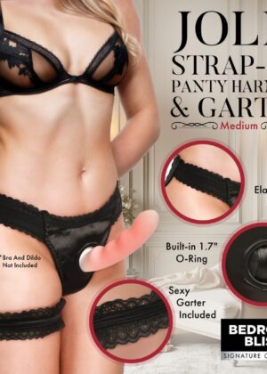 Jolie Strap-On Panty Harness & Garter - Medium