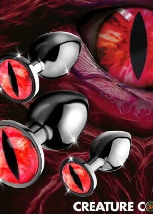 Sinister Eyes Red Eye Metal Butt Plug Set