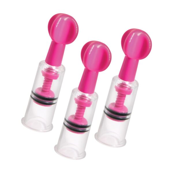 MAXtwist Clit & Nipple Triple Sucker Set - Pink