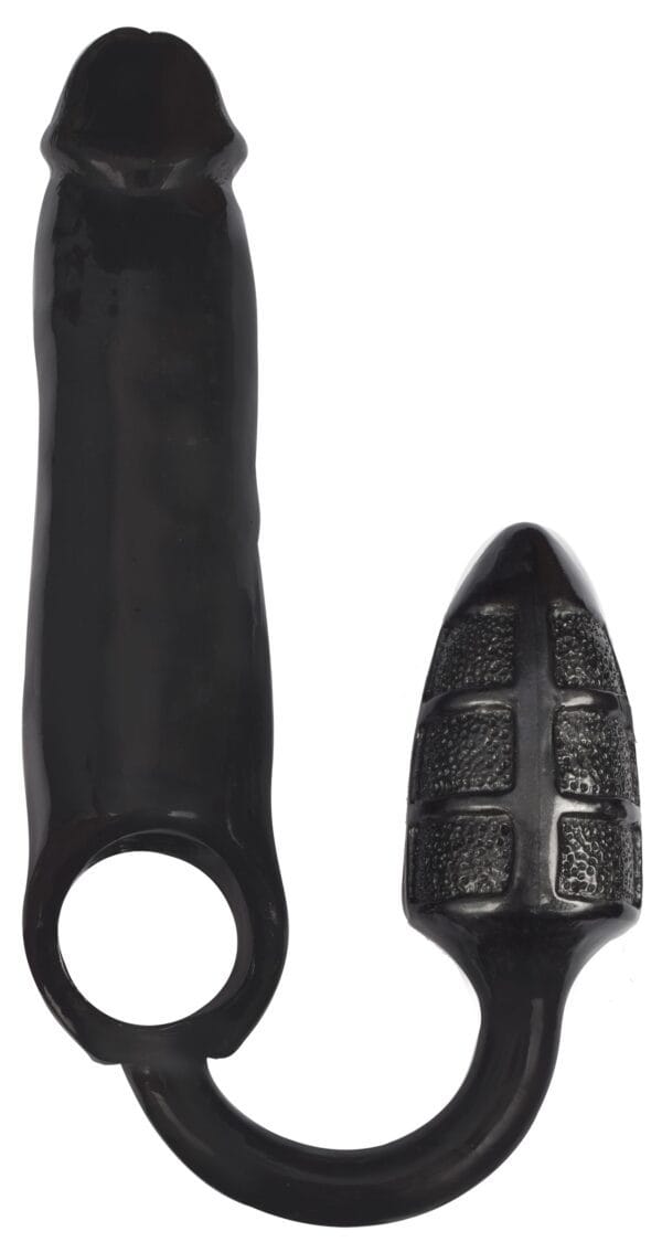 XXXPander Sheath with Double Textured Plug - Black XXXPander Sheath with Double Textured Plug - Black