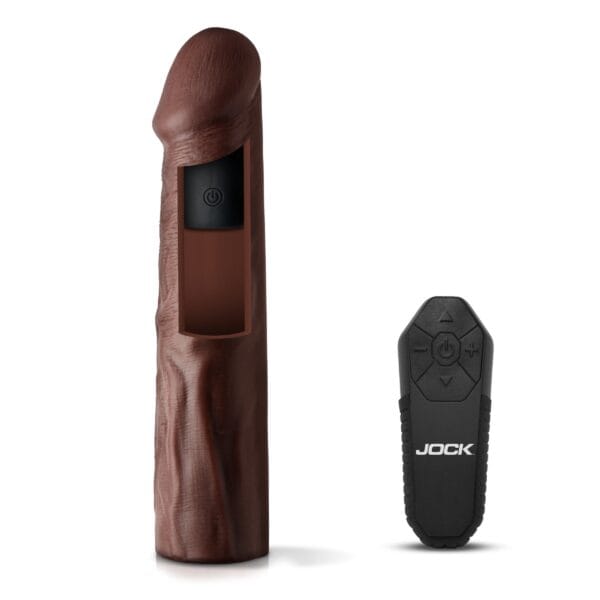 Enhancers Vibrating Penis Extension w/ Remote - Dark Enhancers Vibrating Penis Extension w/ Remote - Dark