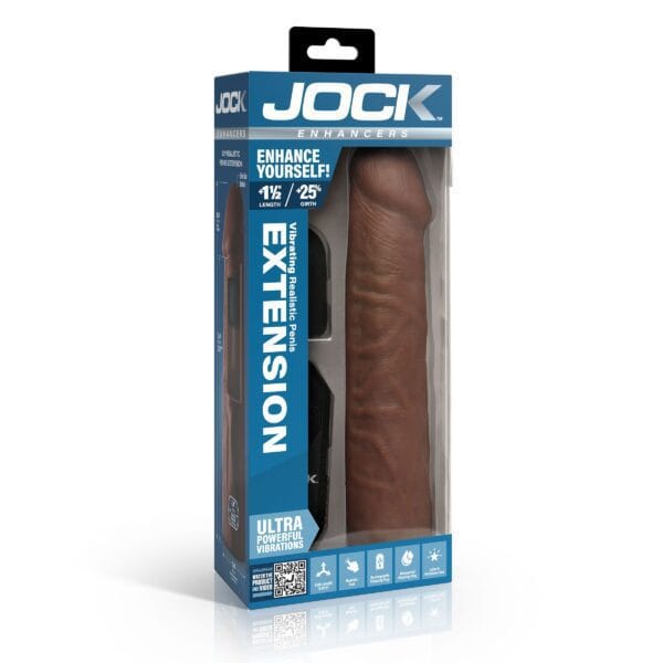 Enhancers Vibrating Penis Extension w/ Remote - Dark Enhancers Vibrating Penis Extension w/ Remote - Dark