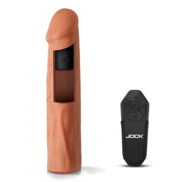 Enhancers Vibrating Penis Extension w/ Remote - Light Enhancers Vibrating Penis Extension w/ Remote - Light
