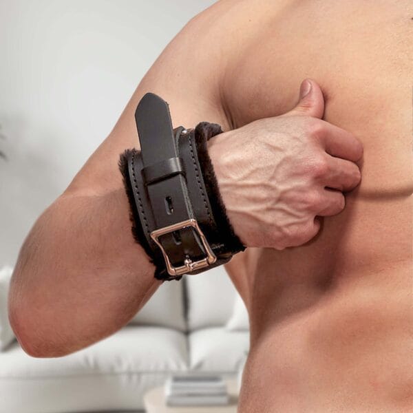 Strict Leather Premium Fur Lined Wrist Cuffs Strict Leather Premium Fur Lined Wrist Cuffs