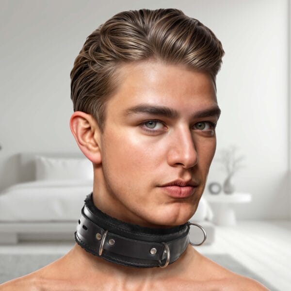 Strict Leather Premium Fur Lined Locking Collar- XL Strict Leather Premium Fur Lined Locking Collar- XL