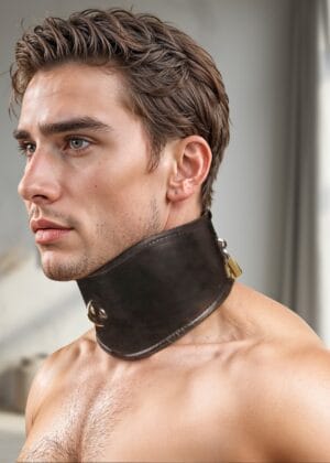 Padded Leather Locking Posture Collar
