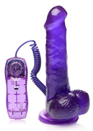 7.5 Inch Suction Cup Vibrating Dildo - Purple