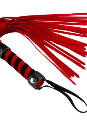 Short Vegan Leather Flogger - Red