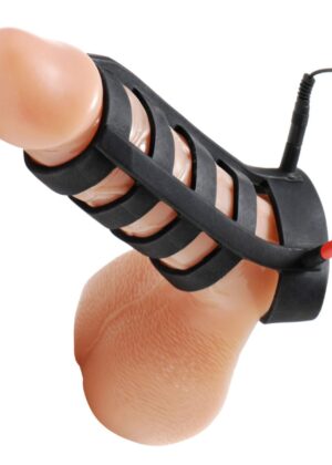 Power Cage Silicone E-Stim Cock and Ball Sheath