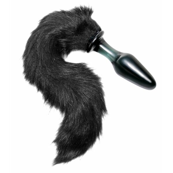 Midnight Fox Tail Glass Anal Plug Midnight Fox Tail Glass Anal Plug