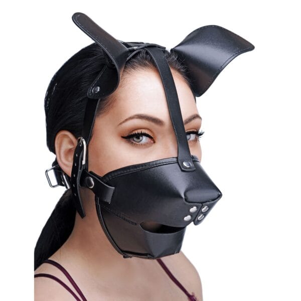 Pup Puppy Play Hood and Breathable Ball Gag Pup Puppy Play Hood and Breathable Ball Gag