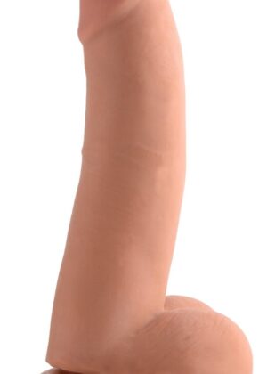 8 Inch Ultra Real Dual Layer Suction Cup Dildo- Medium Skin Tone