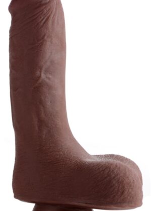 7 Inch Ultra Real Dual Layer Suction Cup Dildo- Dark Skin Tone