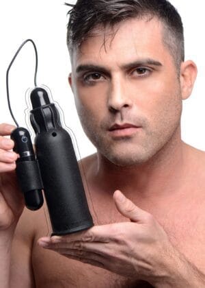 Lightning Stroke Silicone Stroker With Vibrating Bullet