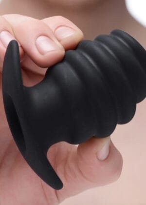 Hive Ass Tunnel Silicone Ribbed Hollow Anal Plug - Medium