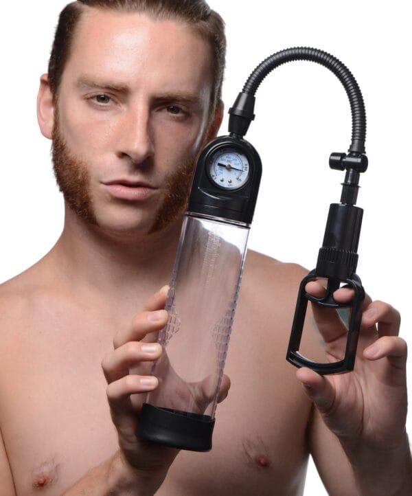 Trigger Penis Pump with Built-in Pressure Gauge Trigger Penis Pump with Built-in Pressure Gauge
