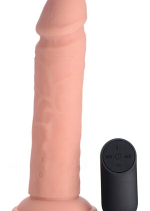 Big Shot Vibrating Remote Control Silicone Dildo - 8 Inch