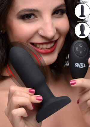 Worlds First Remote Control Inflatable 10X Vibrating Missile Silicone Anal Plug