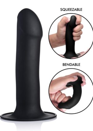 Squeezable Phallic Dildo - Black