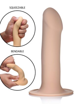 Squeezable Phallic Dildo - Beige
